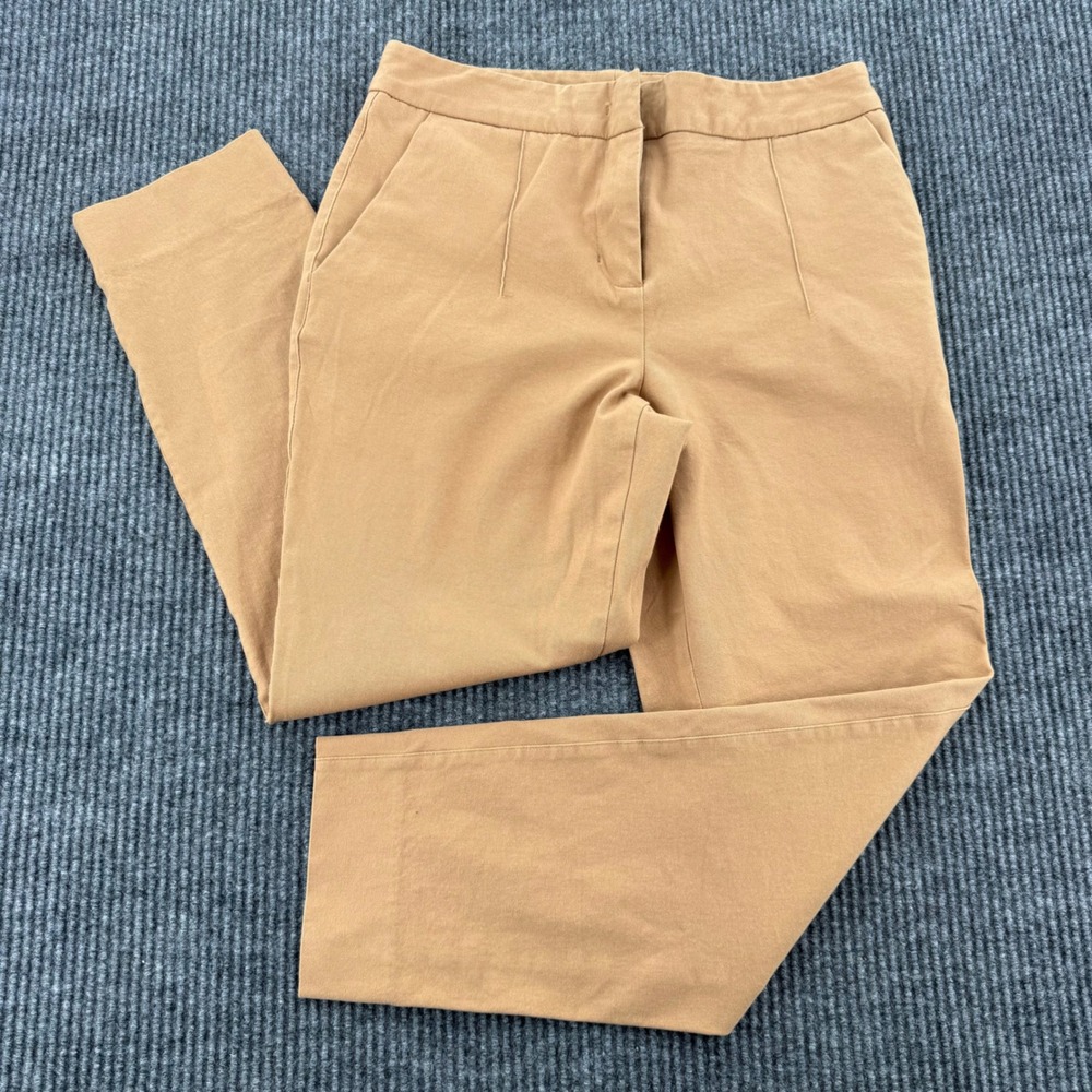 Donna Karan New York Womens 6 Tan Cotton Spandex Ankle Pants Trousers